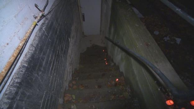 A stairwell.