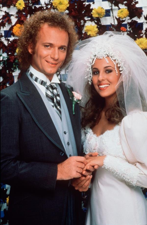 Anthony Geary, left, and Genie Francis' characters marry.
